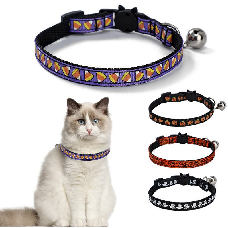 Collar decorativo de Halloween para perros y gatos (unitalla)