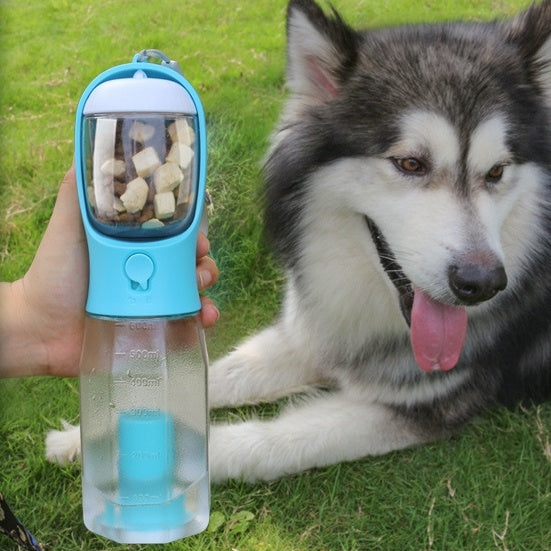 Fantástica botella de agua para mascotas 3 en 1 super eficiente